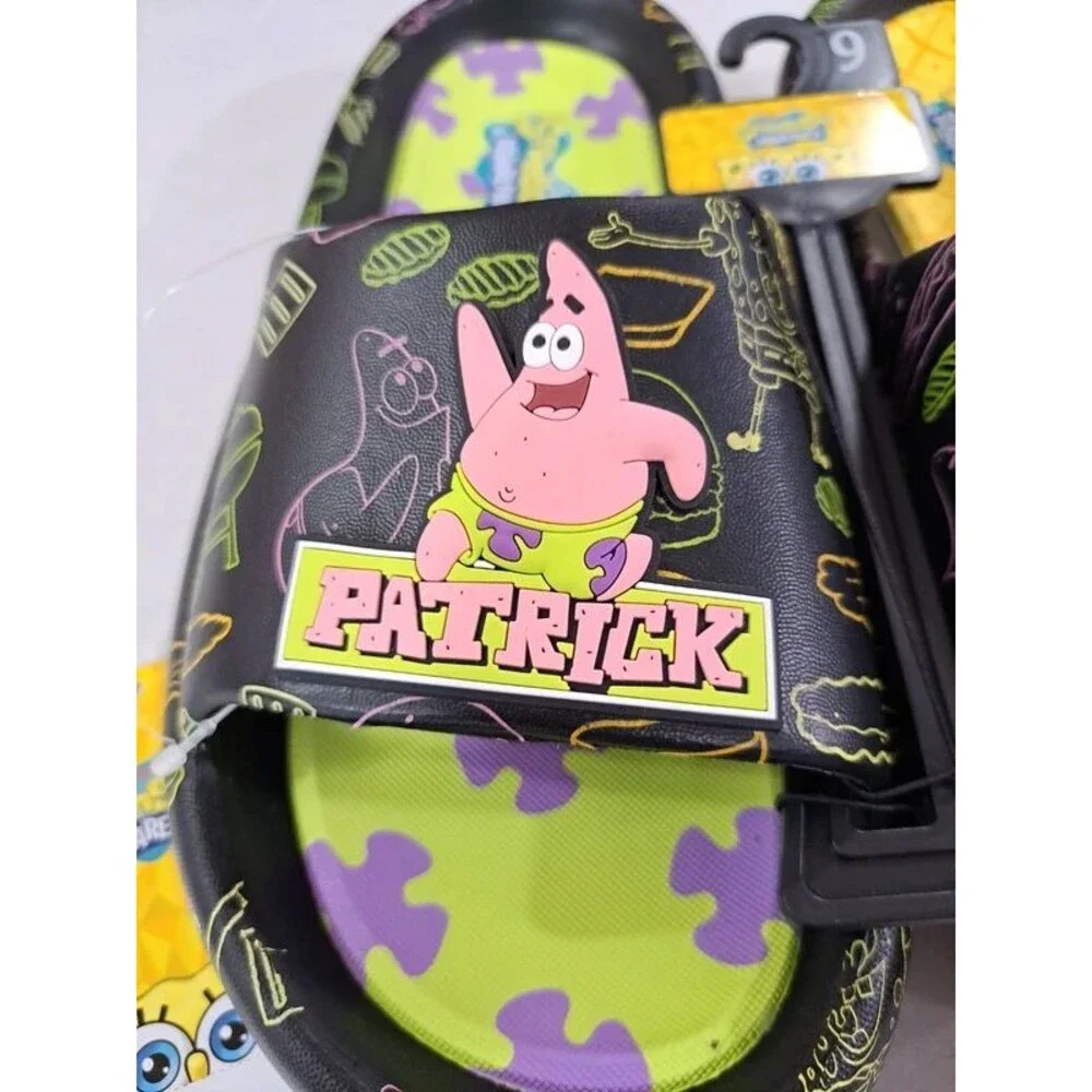 Sponge Bob & Patrick Waterproof Lightweight 2D Sandals Men's Size 9